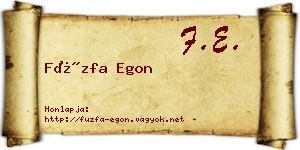 Füzfa Egon névjegykártya