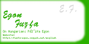 egon fuzfa business card